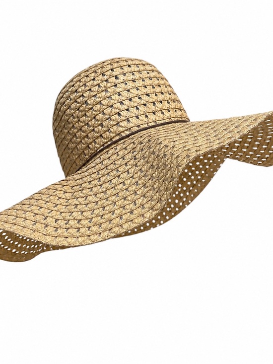 The Unbranded Brand Accessories - Floppy 5” Wide Brim Straw Sun Hat Coastal Grandma Beach Vacation Boho